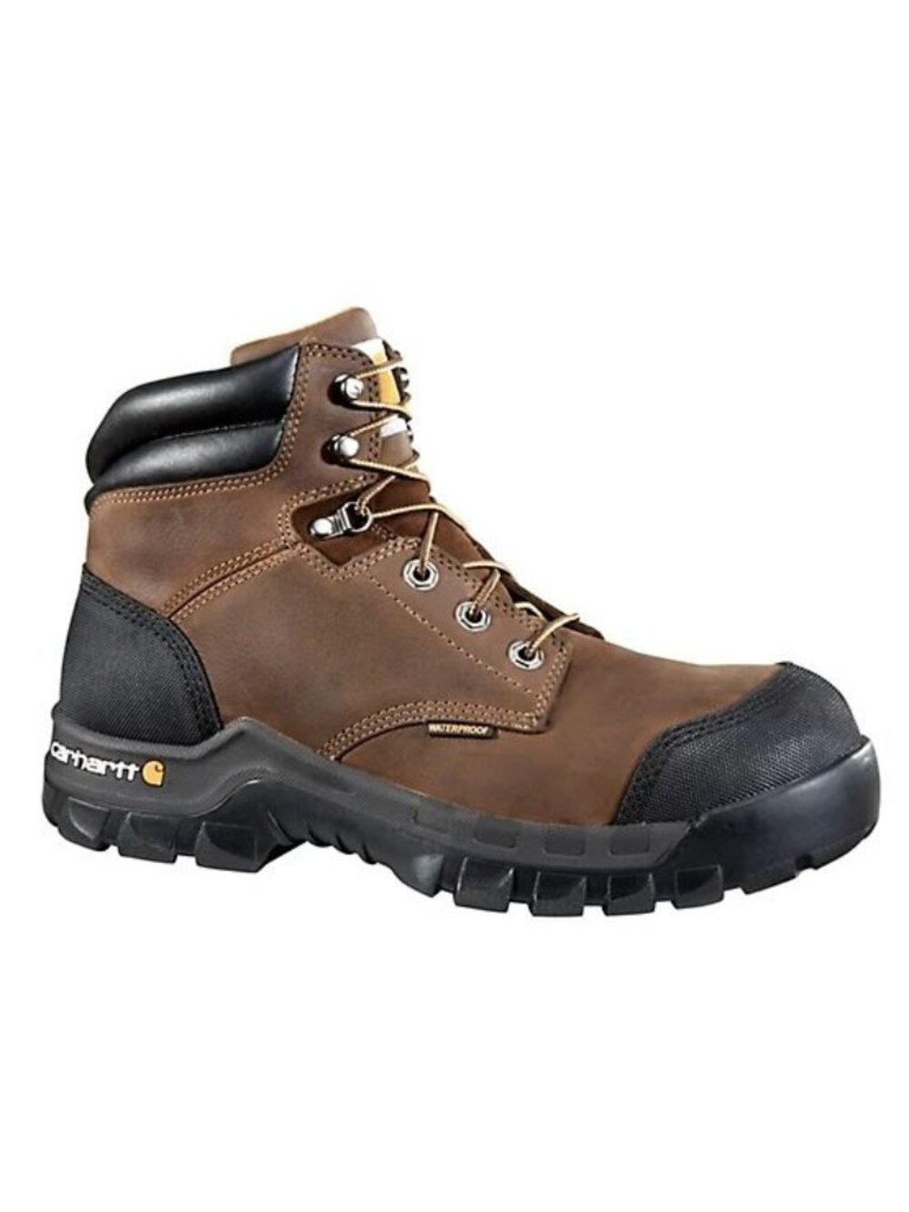 Carhartt Men's Rugged Flex Waterproof Composite Toe Work Boots, Brown Oil-Tanned